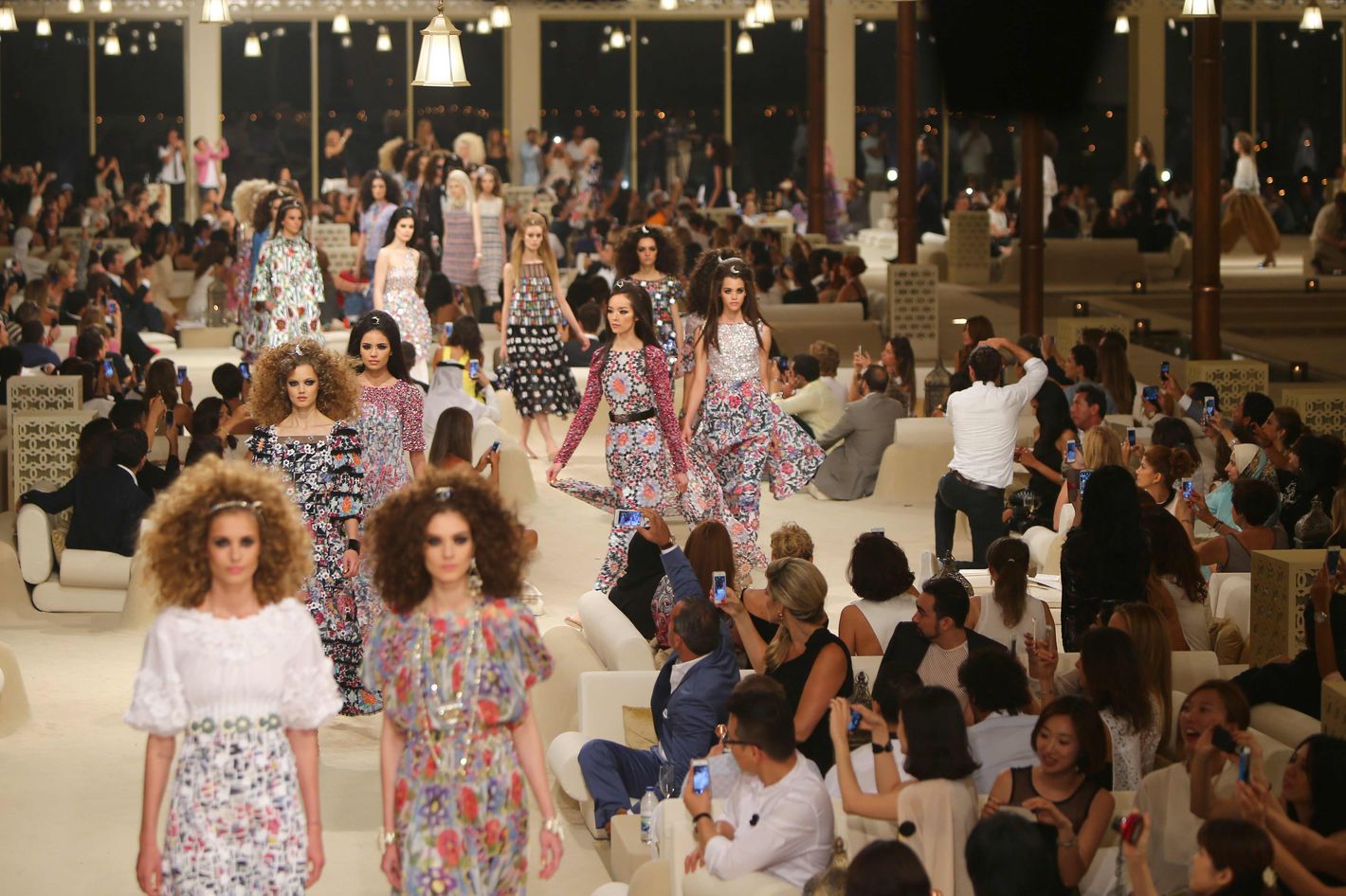Chanel shows twotone cruise line mirroring the details from 60s to  eclectic Dubai crowd  Fashion Trends  Hindustan Times