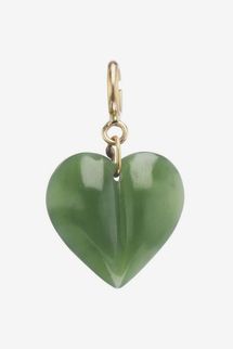 TenThousandThings Jade Mini Split Heart Charm