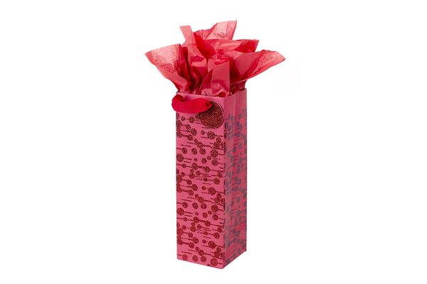 Hallmark Bottle Gift Bag with Tissue Paper (Dots and Dashes)