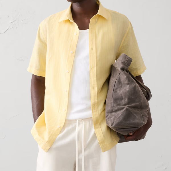 Banana Republic Factory Standard-Fit Linen-Blend Shirt