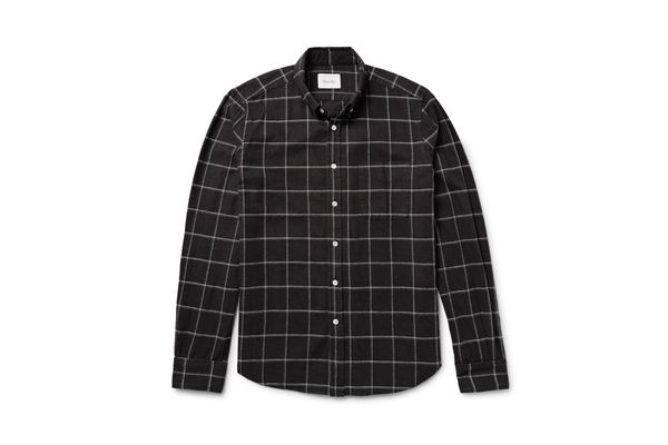 Steven Alan Button-Down Collar Windowpane-Checked Shirt