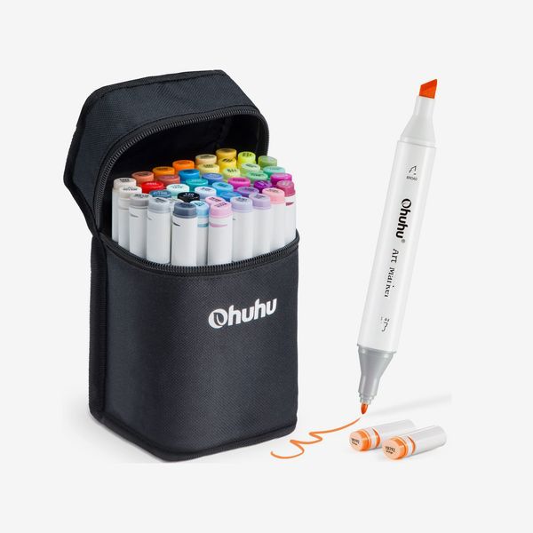 Ohuhu Alcohol Double Tipped Markers, 40 Colors + 1 Blender