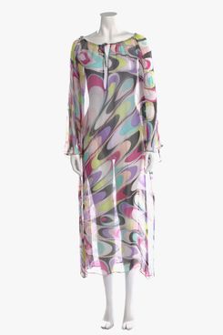 Vintage Emilio Pucci Silk Midi Length Dress