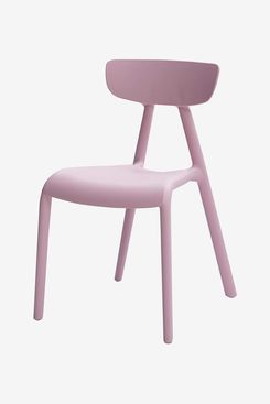 Amazon Basics Pink, Stackable Kids Chairs, Premium Plastic, 2-Pack