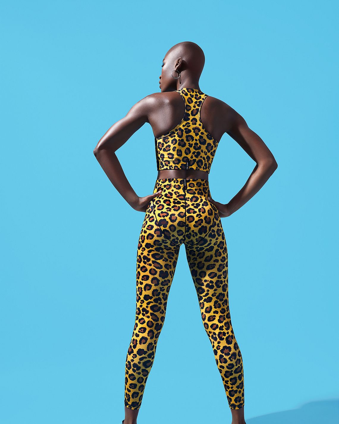 French Cut leopard-print leggings in black - Adam Selman Sport