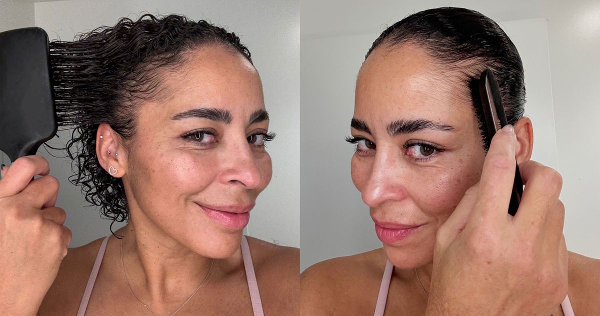 Former WNBA player Allison Feaster during her natural hair wash day routine