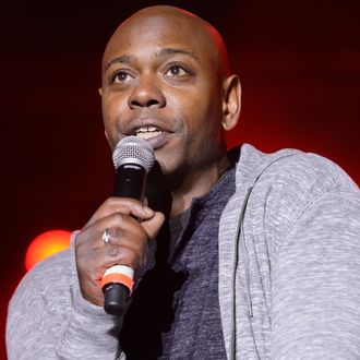 CHICAGO, IL - SEPTEMBER 21: Dave Chapelle performs on stage during AAHH!! Fest 2014 at Union Park on September 21, 2014 in Chicago, United States. (Photo by Daniel Boczarski/Redferns via Getty Images)