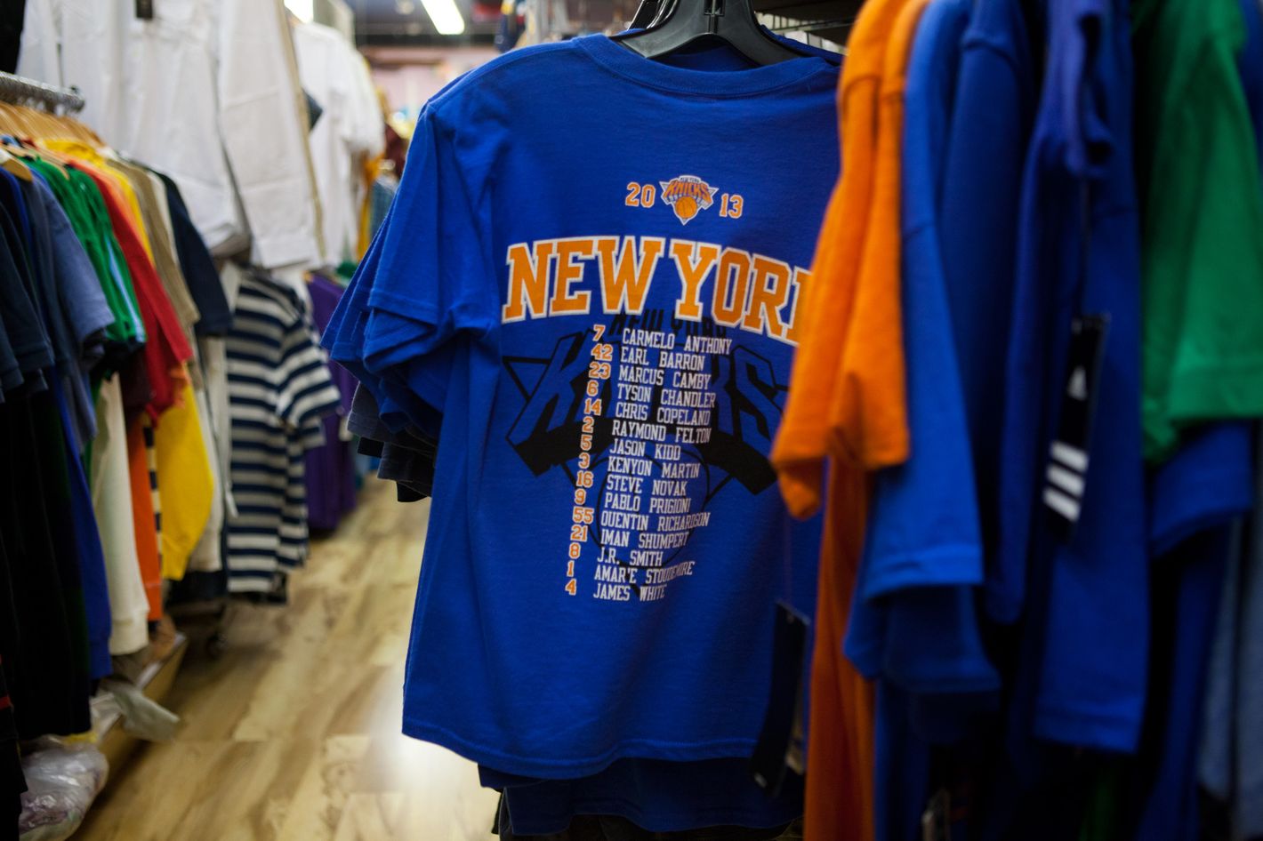 New York Yankees' Jerseys, Modell's Sporting Goods Store Interior