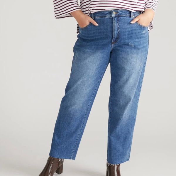 Universal Standard Etta High Rise Straight Leg Jeans