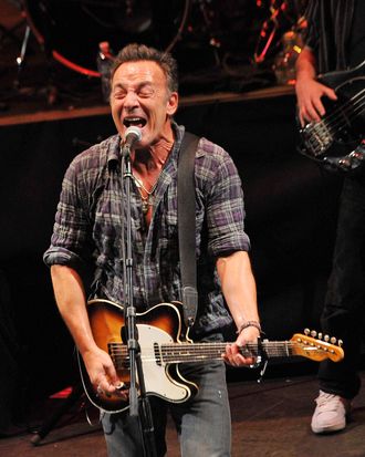 ASBURY PARK, NJ - JANUARY 14: Singer/songwriter Bruce Springsteen performs during the 2012 Light of Day Concert Series 