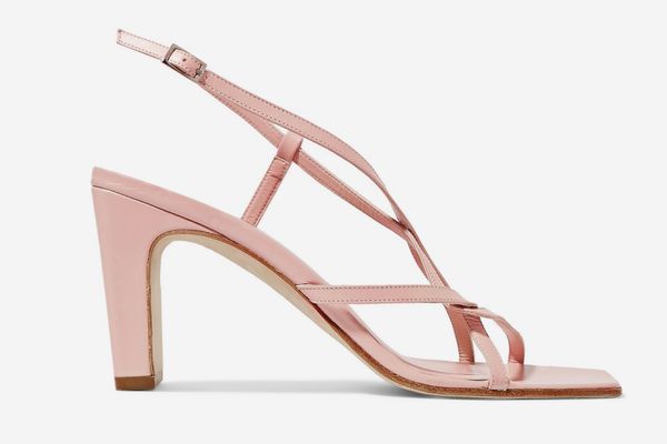 By Far Carrie leather slingback sandals
