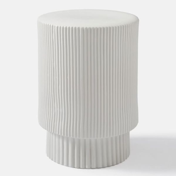 West Elm Fluted Ceramic Side Table