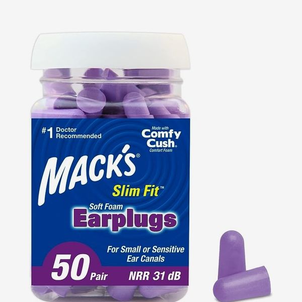 Mack’s Slim Fit Soft Foam Earplugs, 50 Pair - Small Ear Plugs