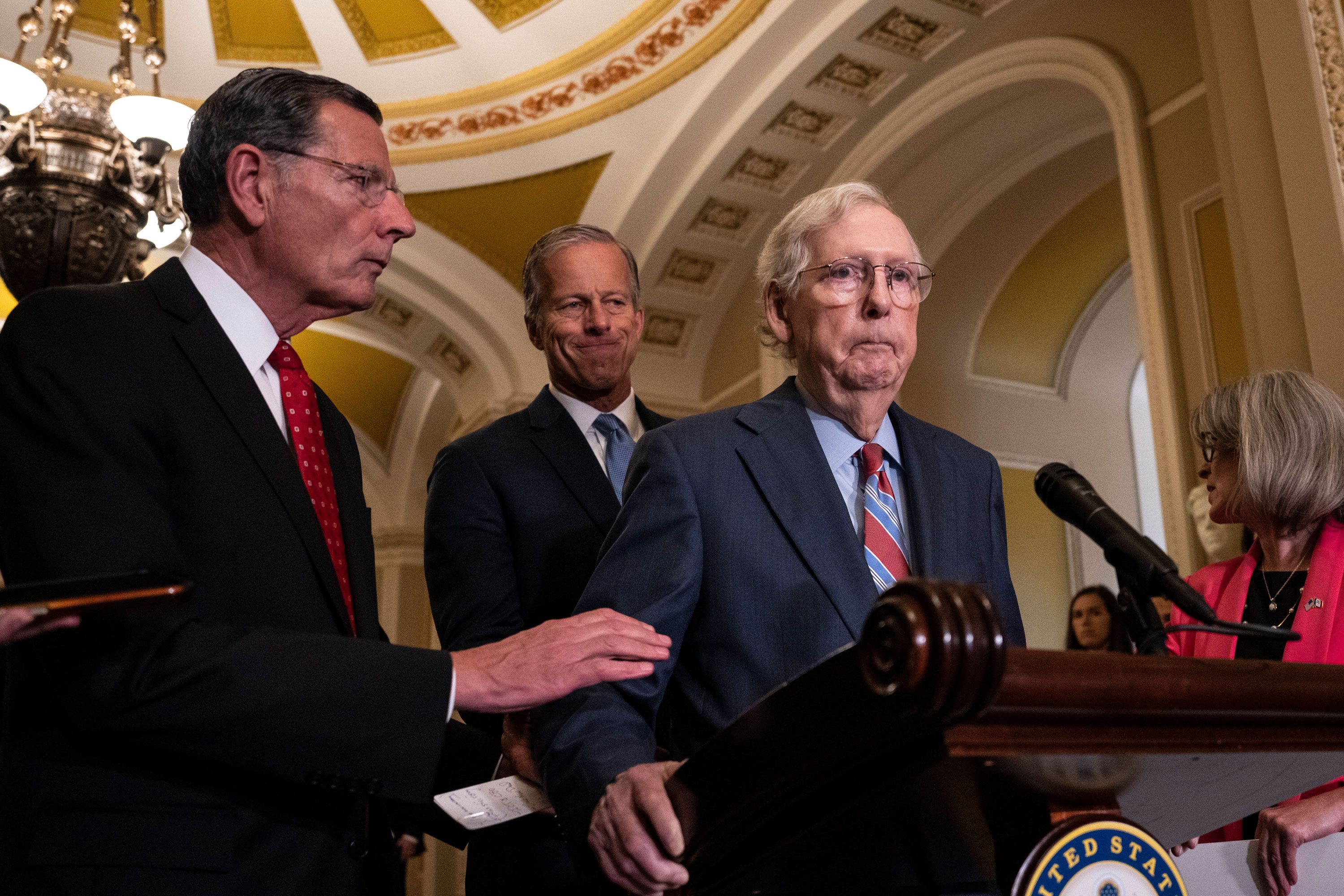 Mitch McConnell freezes up at presser