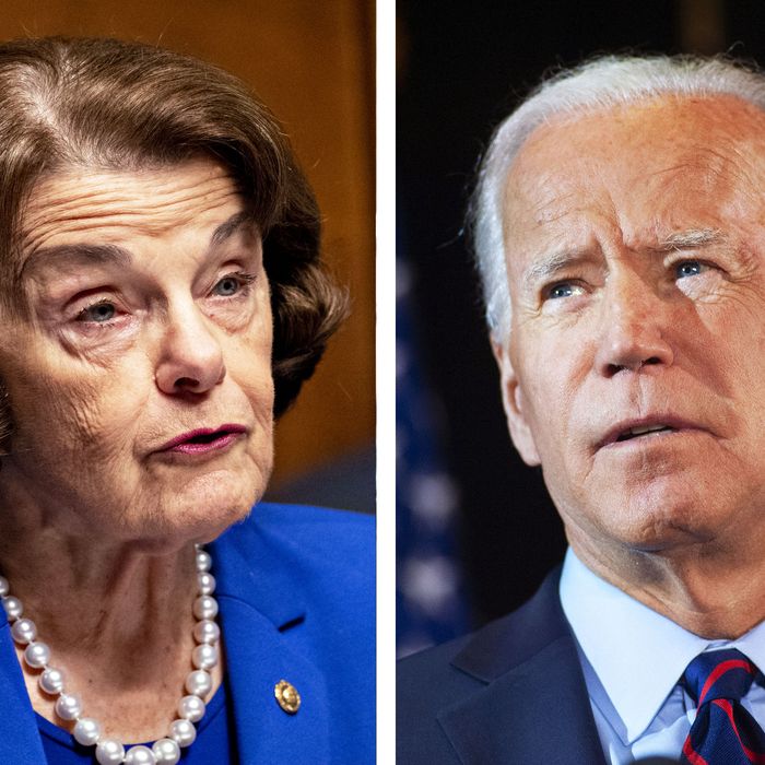 Dianne Feinstein Endorses Joe Biden over Kamala Harris