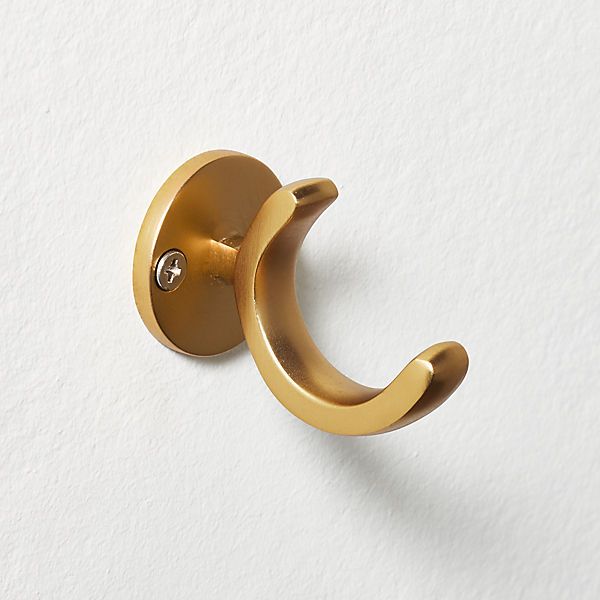 CB2 Brushed Brass U Hook