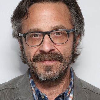 Radio personality Marc Maron visits the SiriusXM Studios on May 6, 2014 in New York City. 