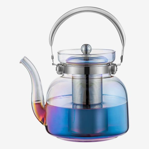 Fast Heating SM SunniMix Stainless Steel Whistling Flat Base Stovetop Teakettle Tea Kettle Metal Teapot Gas Electric Induction Compatible 2L