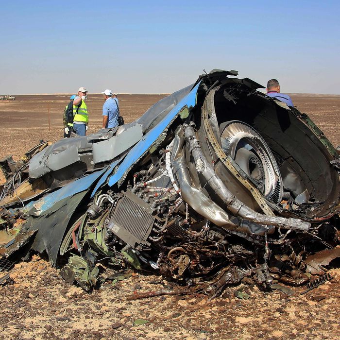 Russian airliner's crash site in Egypt's Sinai