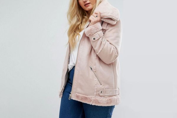 River Island Light Pink Faux Fur Collar, $24, River Island