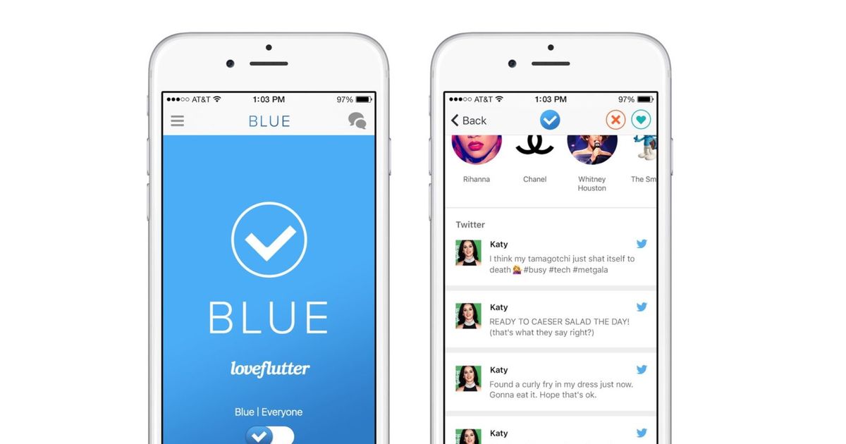 dating app that are blue
