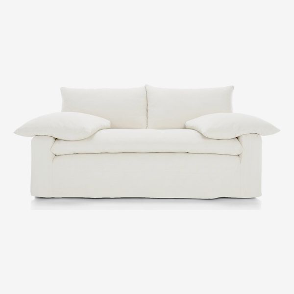 Crate & Barrel Ever Slipcovered Apartment Sofa