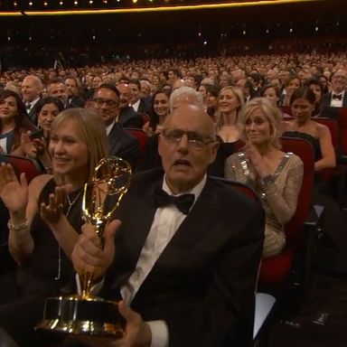 That feeling when Reggie Watts is going to eat your Emmy. (Also, look at Judith Light, already proud of Jeffrey, even if it is a bit.)