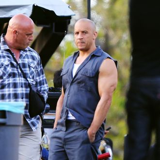 Vin Diesel is seen filming 'Fast and The Furious 7' on June 02, 2014 in Los Angeles, California. 