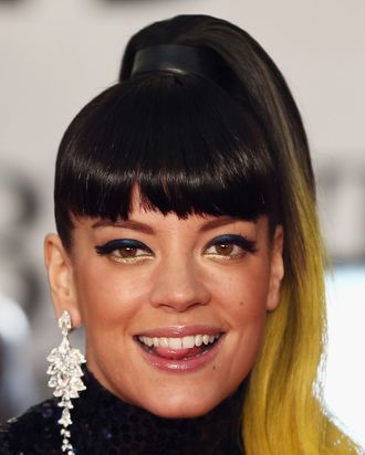 Lily Allen attends The BRIT Awards 2014 at 02 Arena on February 19, 2014 in London, England.