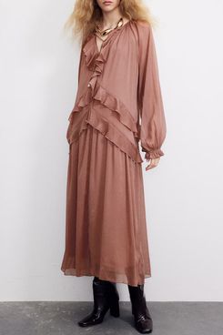 H&M Long Chiffon Dress