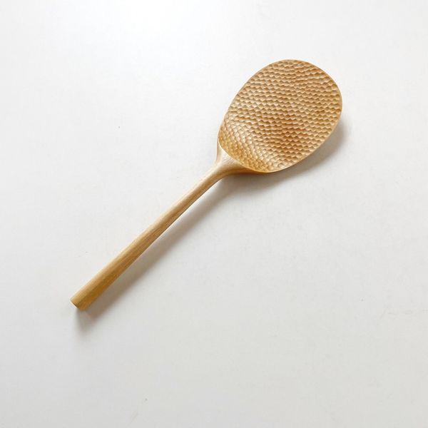 Janiscrate Handcarved Birch Wood Rice Paddle