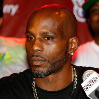 NEW YORK, NY - JUNE 13: Rapper DMX speaks during the 2012 Rock the Bells Festival press conference and Fan Appreciation Party on at Santos Party House on June 13, 2012 in New York City. (Photo by Mike Lawrie/Getty Images)