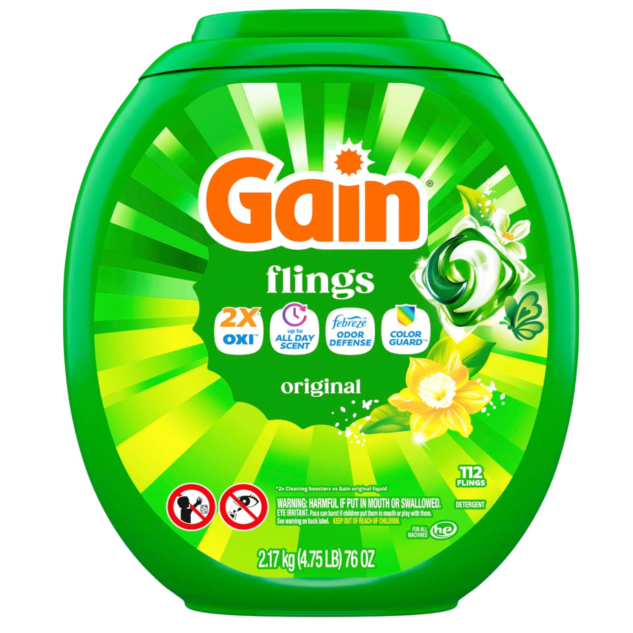 Gain Flings Liquid Washing Detergent Pods