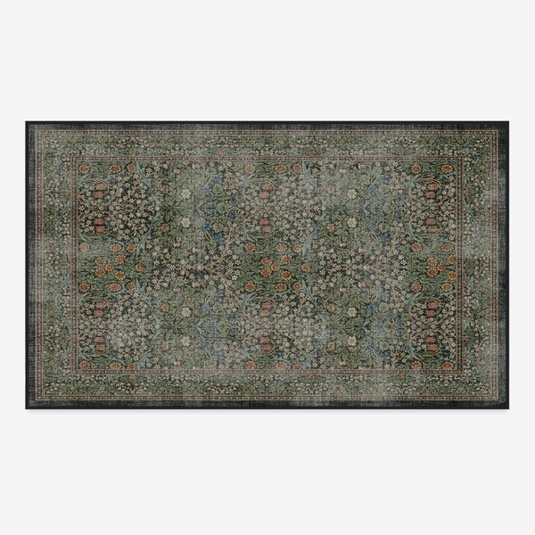 Ruggable x Morris & Co Rug - Blackthorn Forest Green, 3'x5'