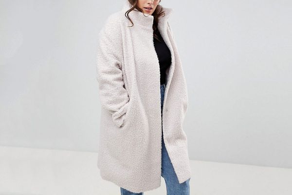 Oversized Coat with Funnel Neck