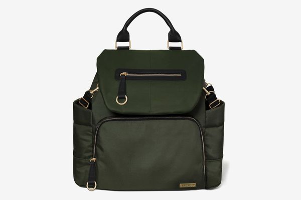 Skip*Hop Chelsea Downtown Chic Diaper Backpack in Olive Green