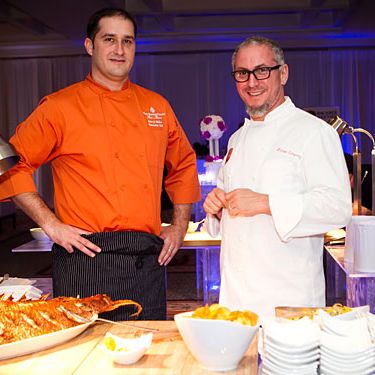 The kickoff event at The Four Seasons moved inside owing to a threat of rain. The hotel’s executive chef, Darryl Moiles, served up twenty-pound Florida Keys queen snappers along with Miami chef Michael Schwartz’s Greek lamb feast.