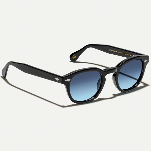 Moscot Lemtosh Black With Custom Made Tints - Denim Blue