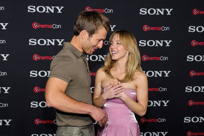 Glen Powell and Sydney Sweeney Flirt in Front of CinemaCon