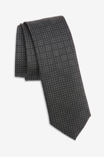 Boss Micropattern Silk Blend Tie