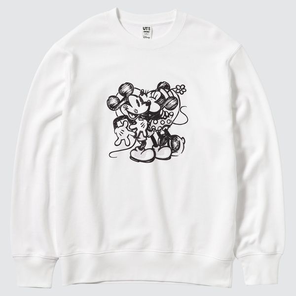 Uniqlo Monochrome Mickey Mouse Art by Joshua Vides Long-Sleeved Sweatshirt