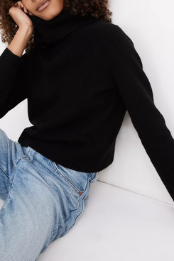 Madewell (Re)sourced Cashmere Crop Turtleneck Sweater