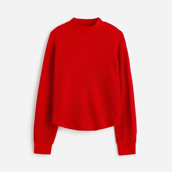 Madewell Waffle-Knit Long-Sleeve Crewneck Tee