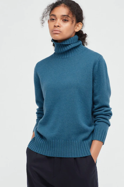 Uniqlo +J Middle Gauge Cashmere Blend Turtleneck Long-Sleeve Sweater