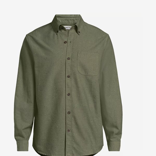 Lands' End Men's Long Sleeve Flagship Flannel Shirt