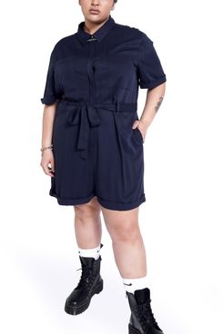 BP + Wildfang Short Sleeve Romper with Removable Belt