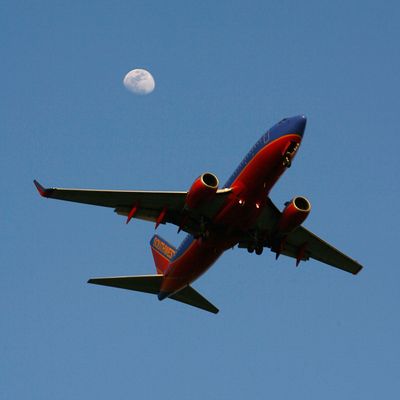 A Southwest airlines jet comes in for landing at Los Angeles International Airport (LAX) on April 15, 2008 in Los Angeles, California. 