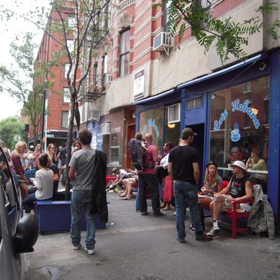 Line outside Cafe Habana post-tropical stormicane.