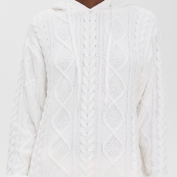 PJ Salvage Cozy Chenille Cable Knit Hoodie