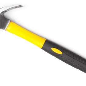 Hammer on white. This file is cleaned, retouched and contains clipping path.